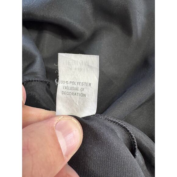 Vintage CINE STAR Black Nightgown Slip Dress Lace Accents Size Medium - Picture 6 of 9